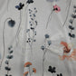 SpringStil® - Geospitze Mesh Floral Print Weiß ¾ Ärmel Top