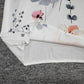 SpringStil® - Geospitze Mesh Floral Print Weiß ¾ Ärmel Top