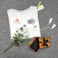 SpringStil® - Geospitze Mesh Floral Print Weiß ¾ Ärmel Top