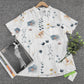 SpringStil® - Aquarell-Blumengarten Weißes Kurzarm-Top