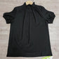 FallStil® - Schwarzes Plissee-Top mit geteilten Ärmeln