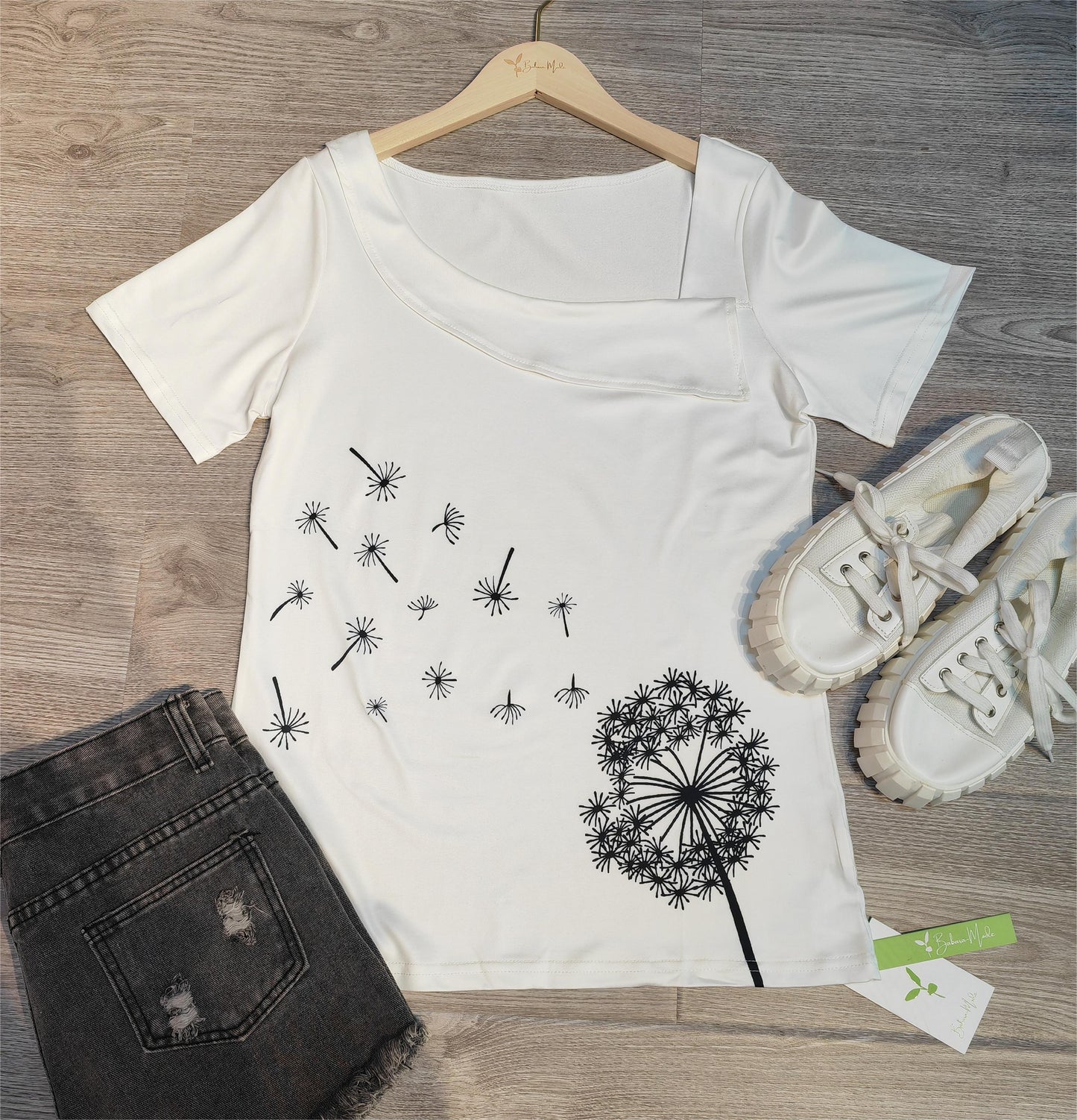 SpringStil® - Weißes kurzärmeliges Print-Top