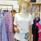 SpringStil® - Weißes kurzärmeliges Print-Top