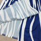 SpringStil® - Vertikal gestreiftes Midikleid mit Schnürung in Blau und Weiß