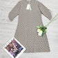 Naturlux® - Braunes Minikleid mit Alloverdruck