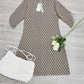 Naturlux® - Braunes Minikleid mit Alloverdruck