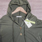 PureWear® - Grüner einfarbiger Kurzarm-Kapuzenpullover