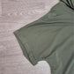 PureWear® - Grüner einfarbiger Kurzarm-Kapuzenpullover