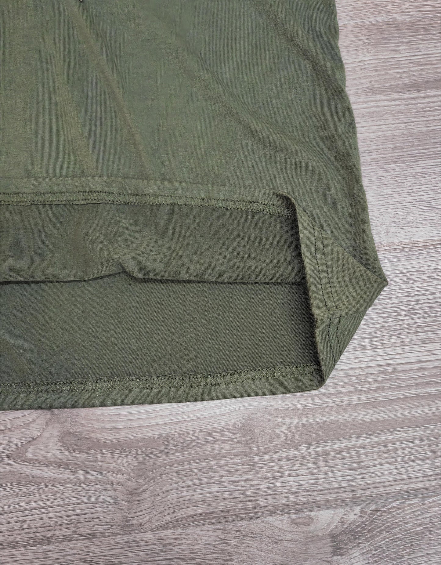 PureWear® - Grüner einfarbiger Kurzarm-Kapuzenpullover