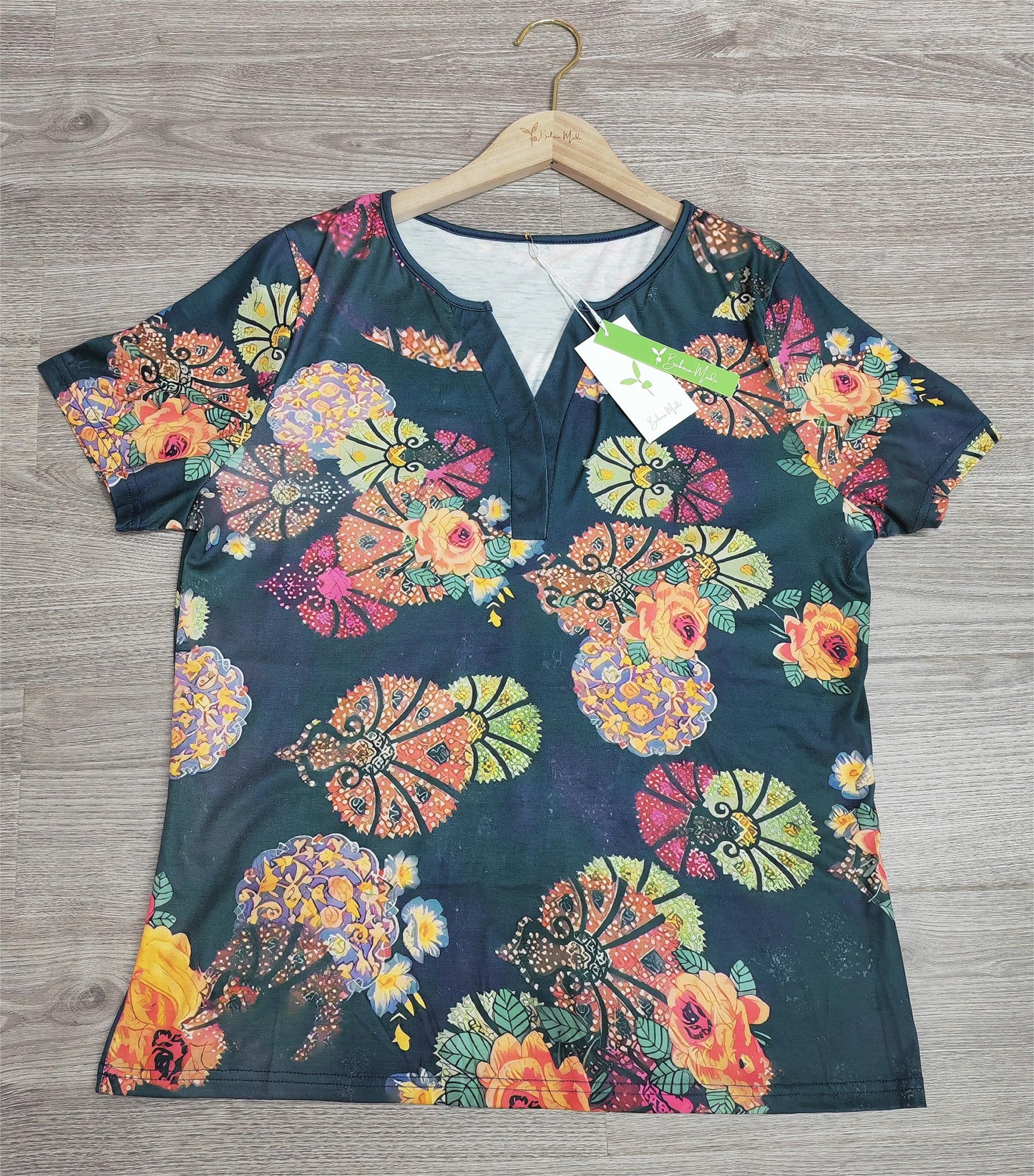 PureWear® - Trendiges kurzärmeliges Print-Top