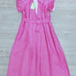 SpringStil® - Rosenrotes einfarbiges ärmelloses Maxikleid
