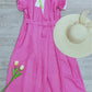 SpringStil® - Rosenrotes einfarbiges ärmelloses Maxikleid