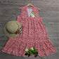 PureWear® - Rotes ärmelloses Print-Minikleid