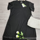 FallStil® - Elegantes Schwarzes Minikleid mit geteilten Ärmeln  V-Ausschnitt