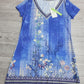 FallStil® - V-Ausschnitt halbe Ärmel lila lässiges Minikleid