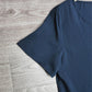 Purewear®- Langes graues Patchwork-Maxikleid mit halben Ärmeln