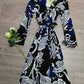 Purewear®- Schickes blaues Midikleid mit Druck