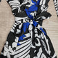 Purewear®- Schickes blaues Midikleid mit Druck