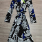 Purewear®- Schickes blaues Midikleid mit Druck
