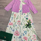 BlütenBliss® - Twofer Weißes Midikleid mit Blumenmuster in Rosa