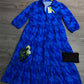 Naturlux® - Blau bedrucktes Midikleid mit Kragen