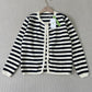 StrickSinn® - Schicke langärmelige gestreifte Strickjacke