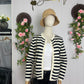 StrickSinn® - Schicke langärmelige gestreifte Strickjacke