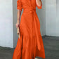 Isabella - Lebendiges Orange Hemdkleid