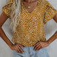 Lila Muster-Blusenshirt - Amelie