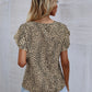 Lila Muster-Blusenshirt - Amelie