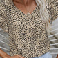 Lila Muster-Blusenshirt - Amelie