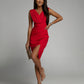 Kleid mit V-Ausschnitt und Schlitz - Nelly