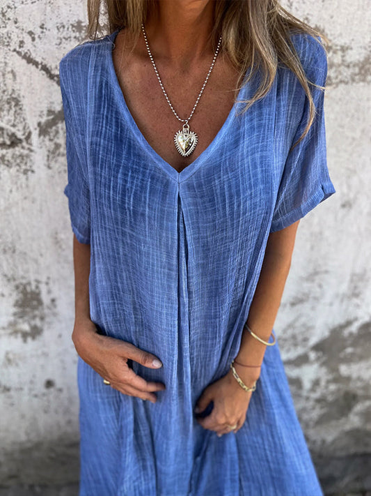 Amalie - Kleid mit V-Ausschnitt