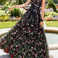 Adela - Besticktes Kleid mit Blumendruck