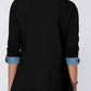 Even&Vil® - Zwei Looks in 1 Denim Schwarze Bluse