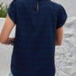 Dunkelblaue Bluse mit Raffungen - Mila