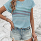 Weißes T-Shirt Streifen - Lara