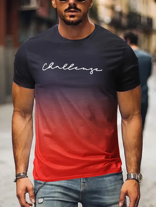 David – bequemes t-shirt mit farbverlauf für männer