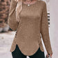 Grünes Strick-Shirt mit Knopf-Details - Lena