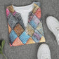 FallStil® - Attraktives Top mit geometrischem Druck und V-Ausschnitt