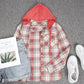 HerbstTrend® - 90er Jahre Karo Hoodie Knopfleiste