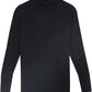 Monci® - Schwarzer einfarbiger Langarmpullover mit hohem Halsausschnitt