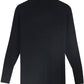 Monci® - Schwarzer einfarbiger Langarmpullover mit hohem Halsausschnitt