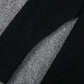 Monci® - Schwarzer einfarbiger Langarmpullover mit hohem Halsausschnitt