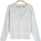 FallStil® - Grey Days Klassischer Pullover mit Knopfleiste