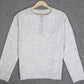 FallStil® - Grey Days Klassischer Pullover mit Knopfleiste