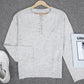 FallStil® - Grey Days Klassischer Pullover mit Knopfleiste