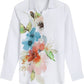 FallStil® - Aquarellblume Knopfleiste Tunika-Bluse