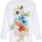 FallStil® - Aquarellblume Knopfleiste Tunika-Bluse