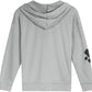 Santvarius® - Beutelloses graues Sweatshirt mit Tiermuster